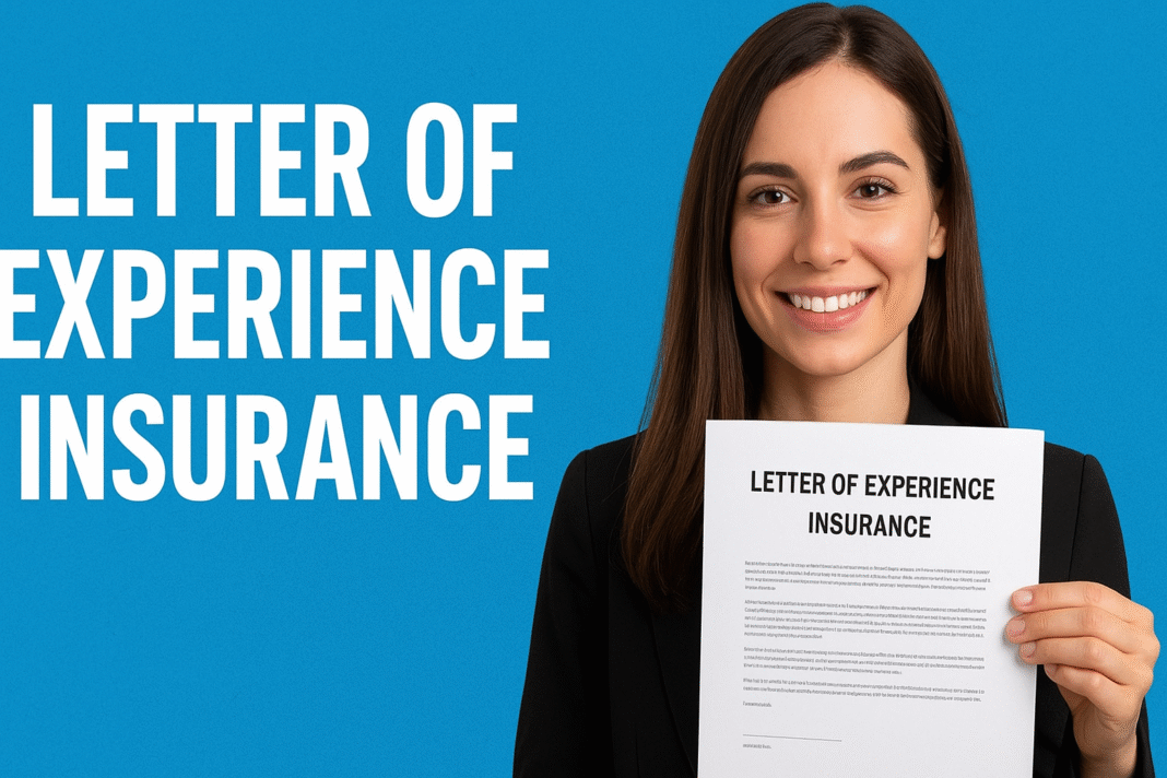 letter of experience insurance